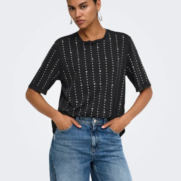 CAMISETA NEGRA TACHAS ONLY