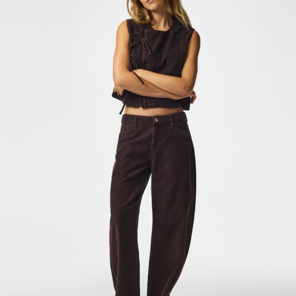 PANTALON PANA MARRÓN PIECES