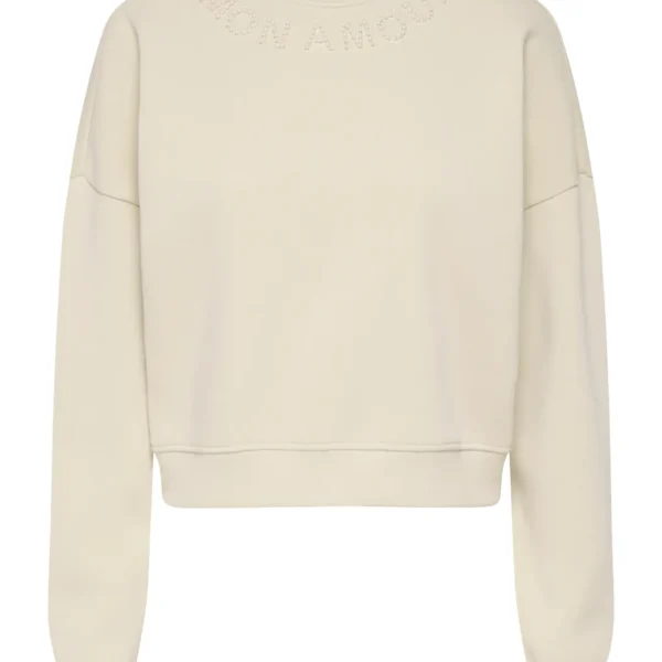 SUDADERA BEIGE ONLY